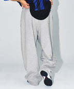 CHROME B MAXI WIDE PANTS [MELANGE GREY]