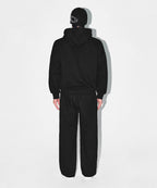 CHROME B FLEECE SEMI WIDE PANTS [BLACK]