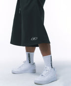 CHROME B LOGO HALF PANTS LONG VER [BLACK]