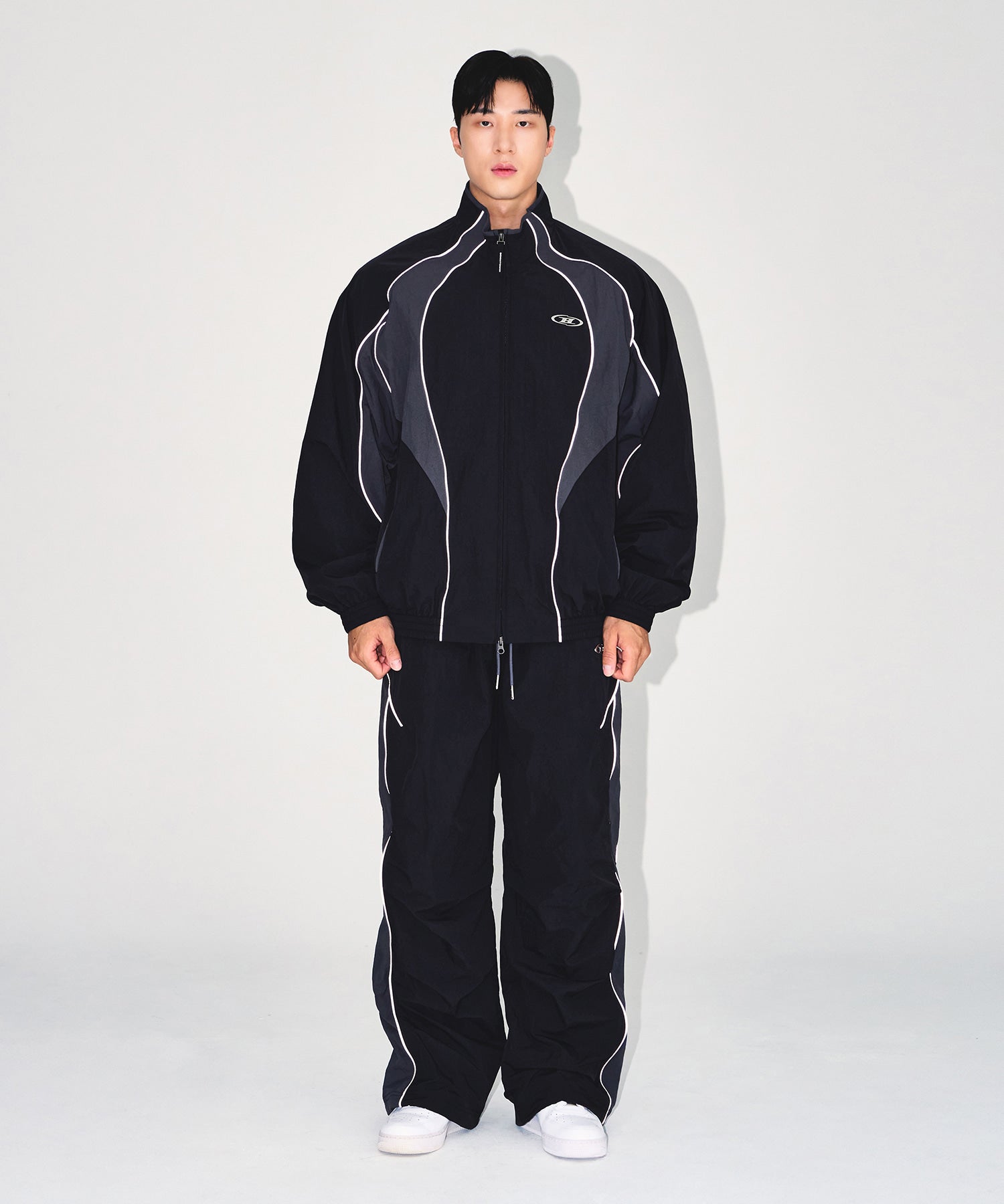 NYLON BLOCK JACKET [BLACK] Secondary image