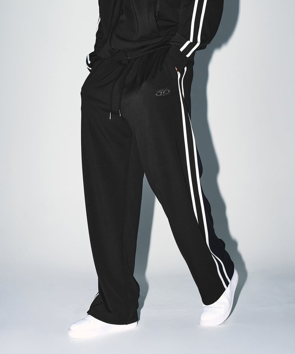 CHROME B JERSEY TRACK PANTS [BLACK]