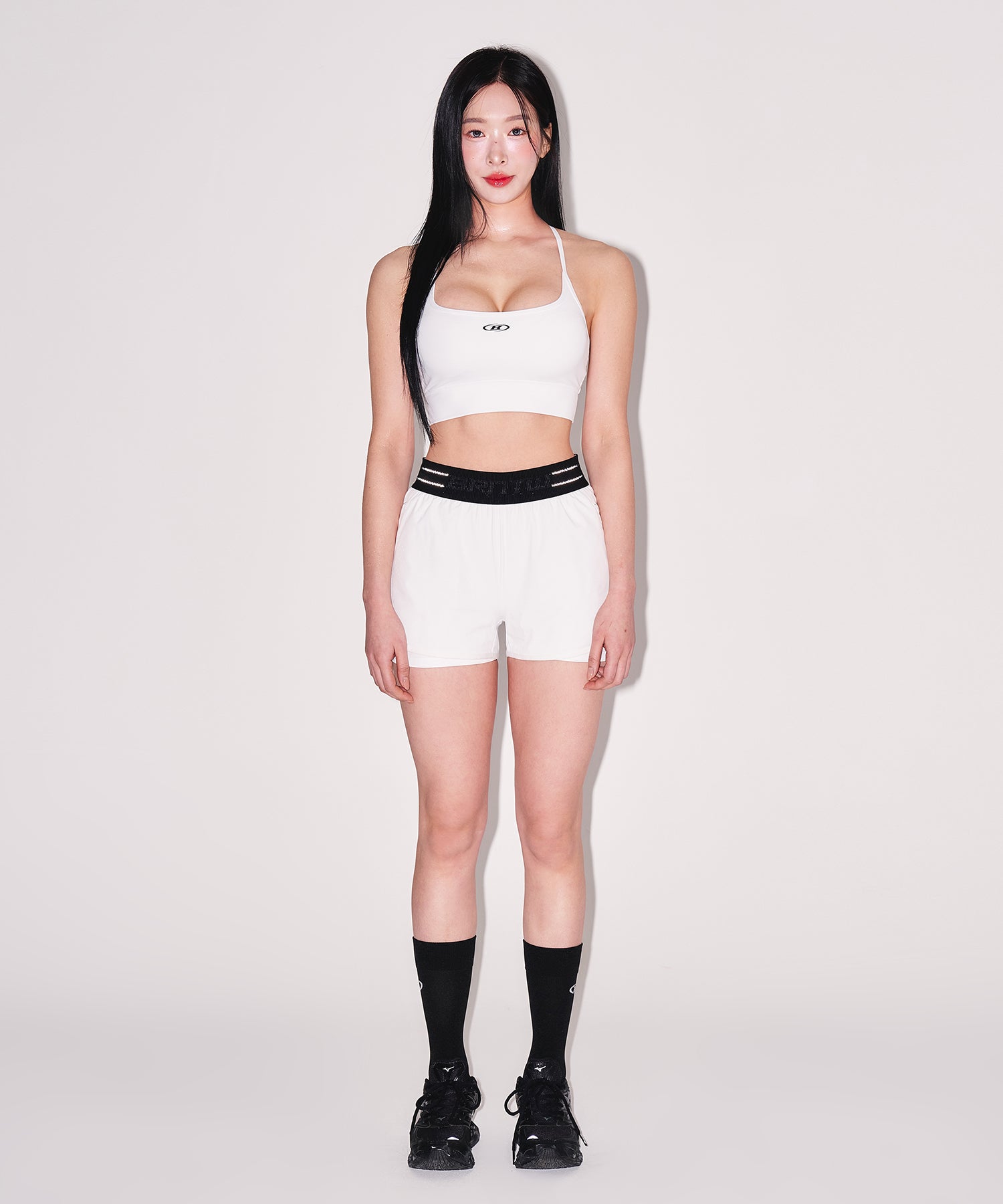 W CROSS BACK BRA TOP [WHITE]