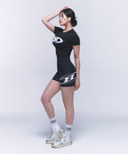 B LOGO 3.5 BIKER SHORTS [BLACK]