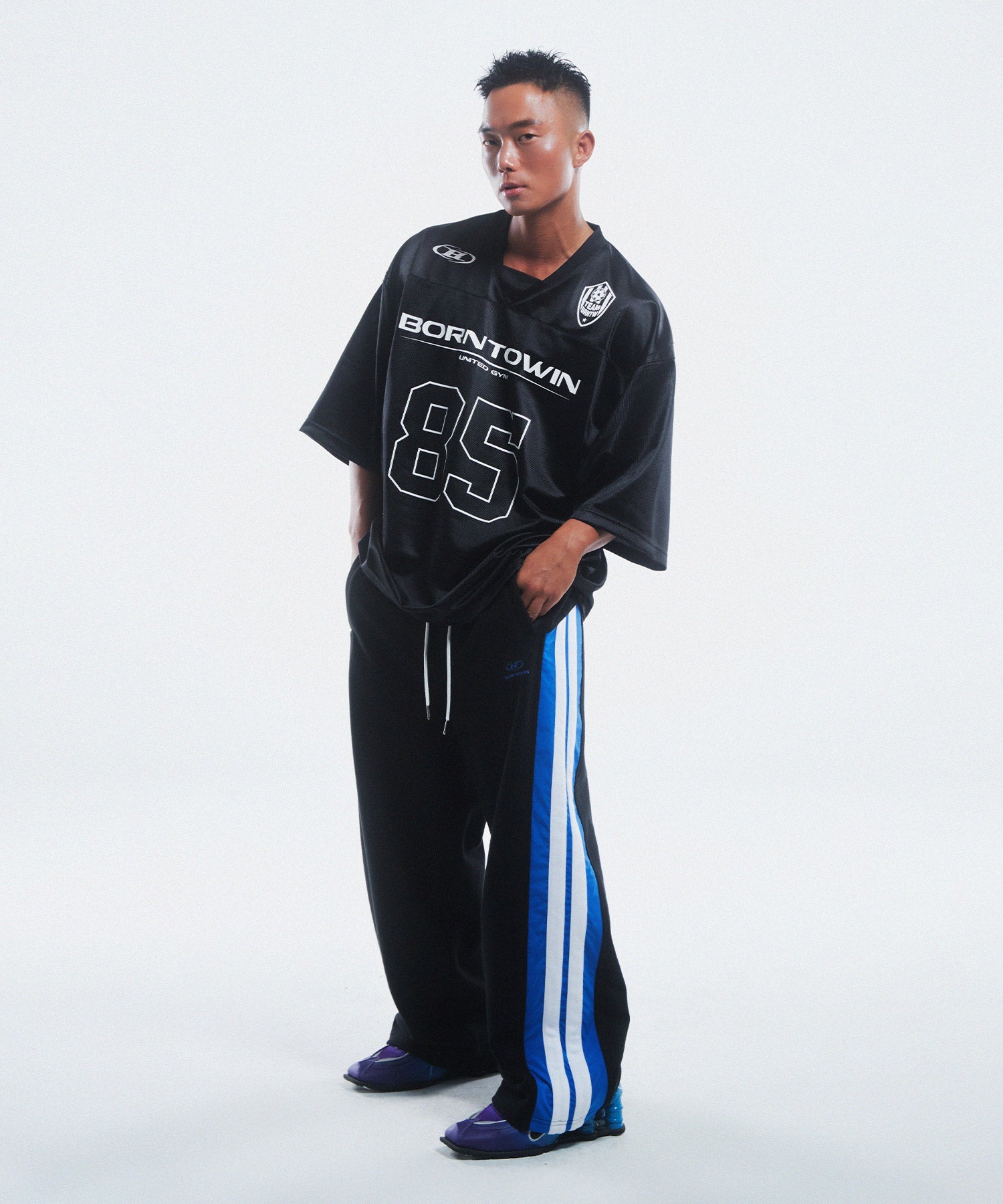 85 RUGBY JERSEY T-SHIRTS [BLACK]