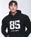 85 APPLIQUE MUSCLE FIT HOODIE [BLACK]