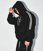 STROKE B TRACK LINE HOODIE [BLACK]