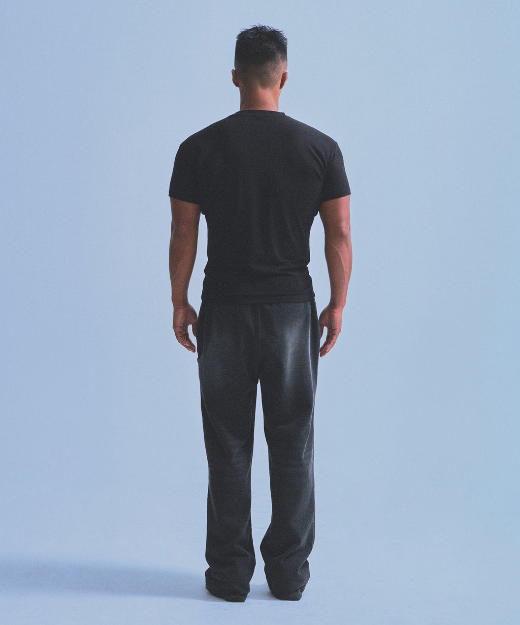 SILVER BRN MUSCLE FIT T-SHIRTS [BLACK]