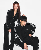 CHROME B JERSEY TRACK JACKET [BLACK]