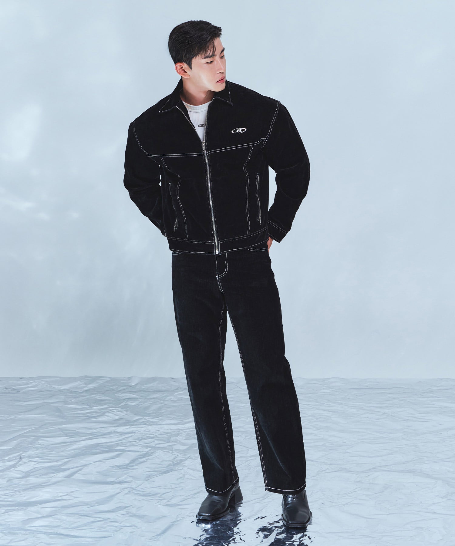 VELVET DENIM TRUCKER JACKET