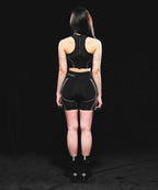 W SYMBOL B ECLIPSE SEAMLESS 3.5 BIKER SHORTS [BLACK]