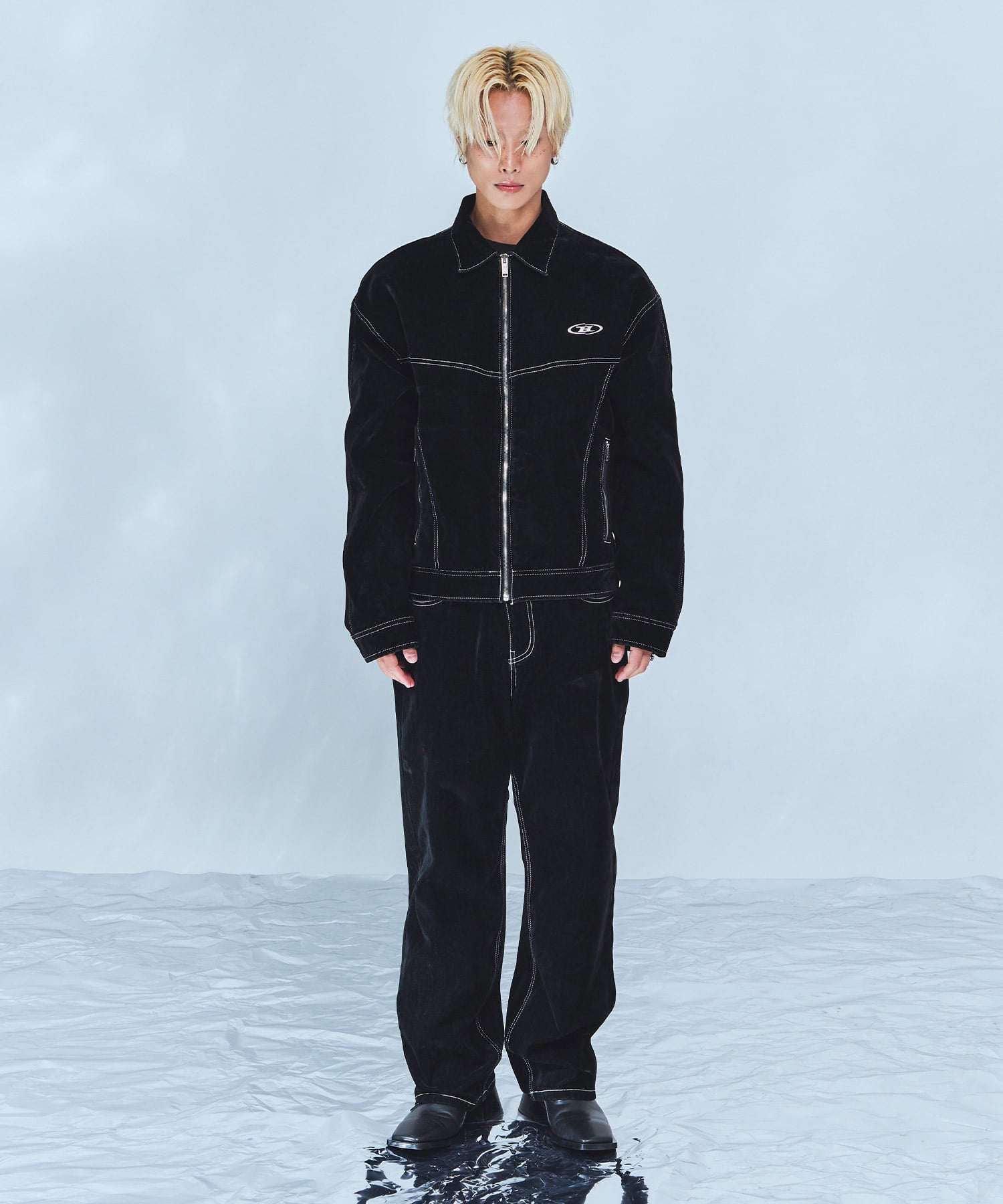 VELVET DENIM TRUCKER JACKET