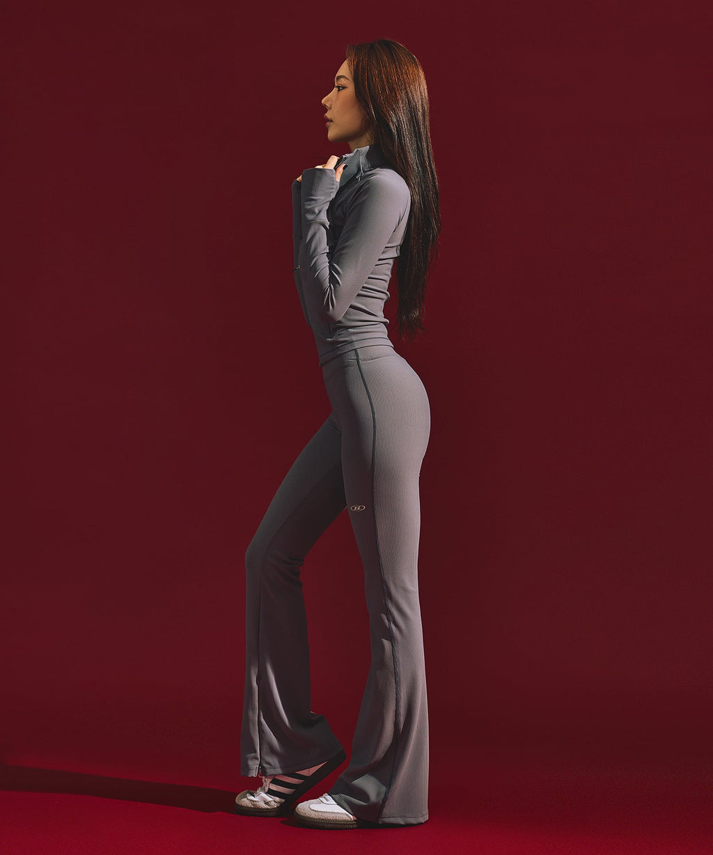 W B-FLEX BOOTS CUT LEGGINGS [CHARCOAL]