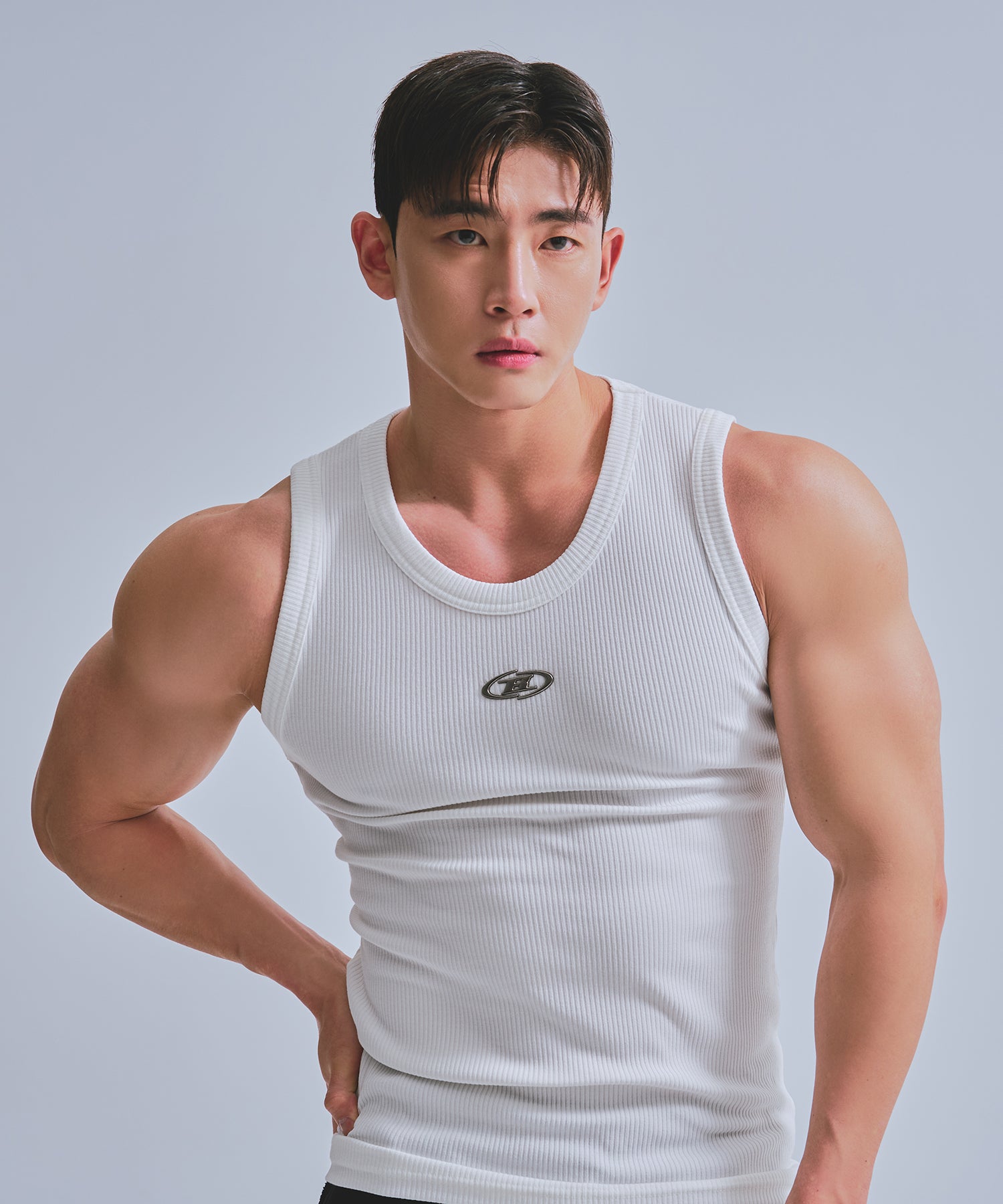 B-SYMBOL LOGO SLEEVELESS_NON MESH VER [IVORY]