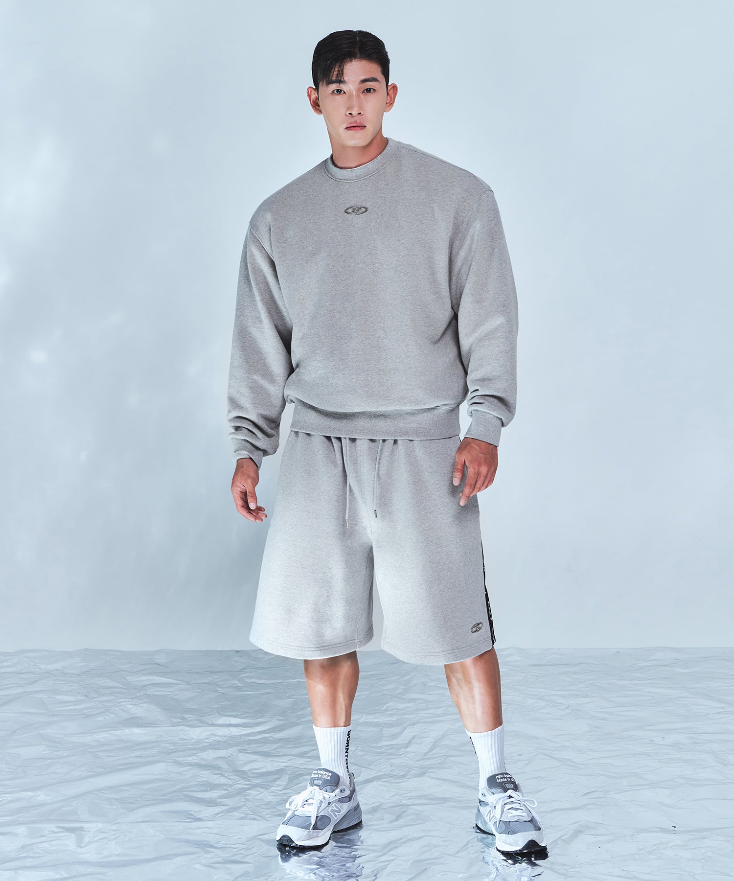 CHROME B BLACK LINE HALF PANTS LONG VER