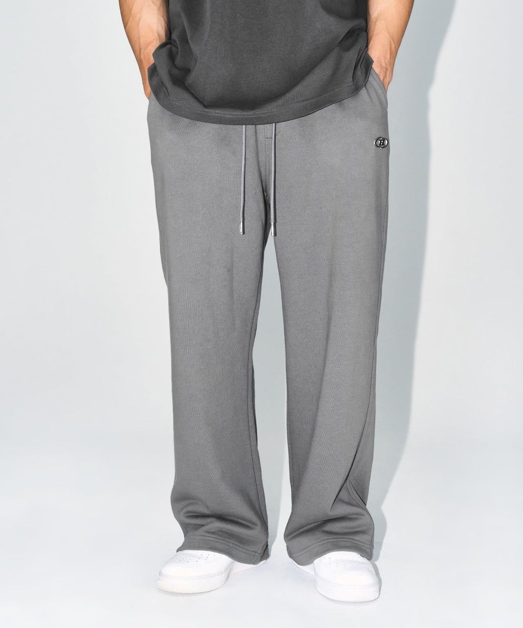 CHROME B SEMI WIDE PANTS [CHARCOAL]