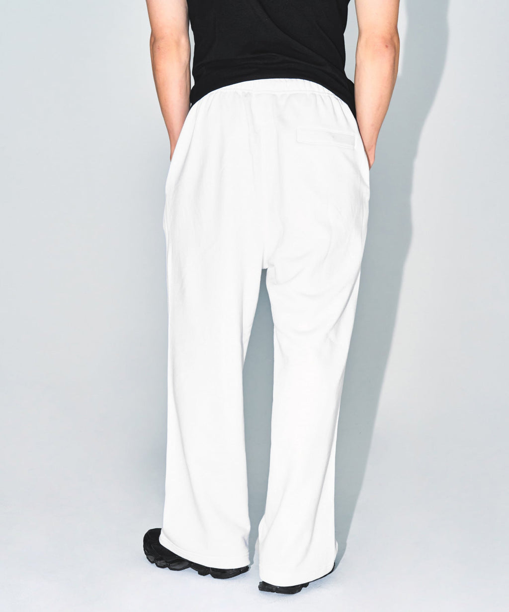 CHROME B SEMI WIDE PANTS [WHITE]