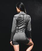 W SYMBOL B ECLIPSE SEAMLESS 3.5 BIKER SHORTS [CHARCOAL]