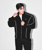 CHROME B FLEECE JACKET [BLACK]