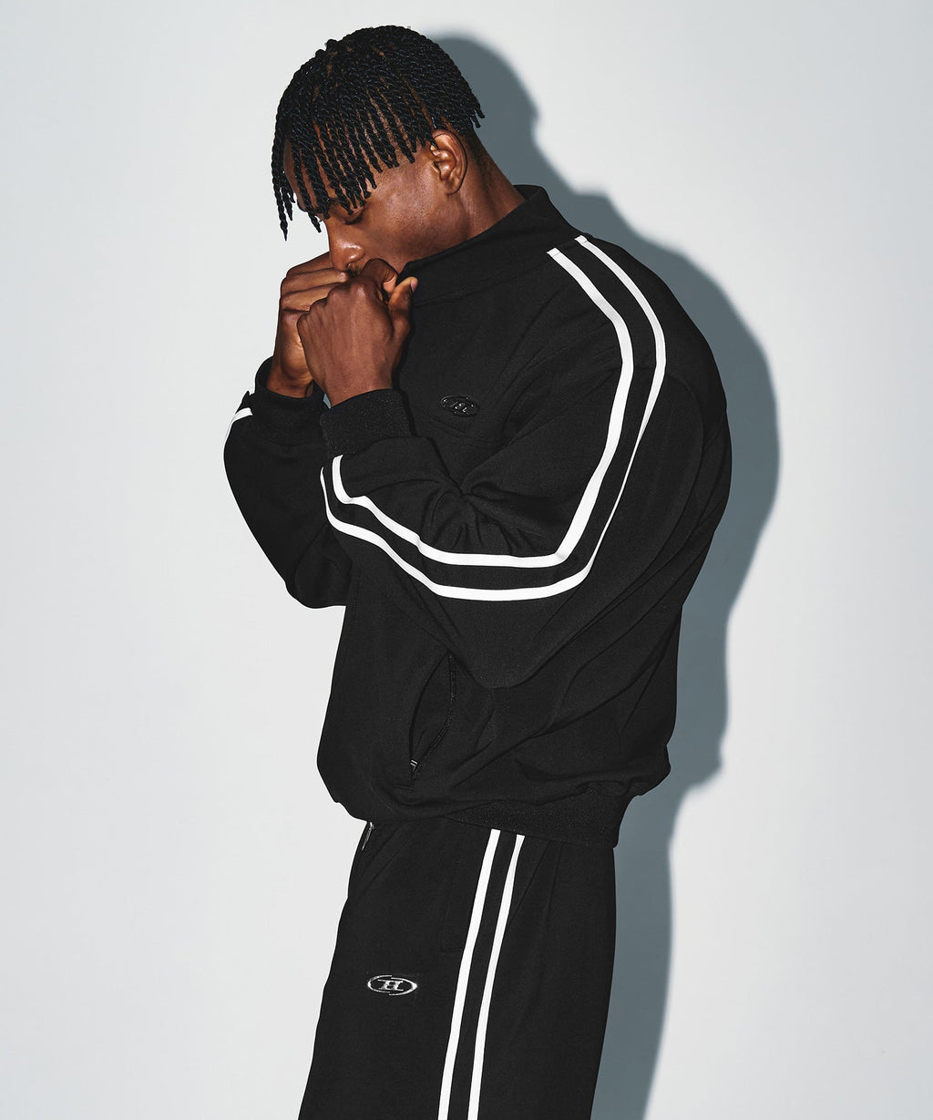 CHROME B JERSEY TRACK JACKET [BLACK]