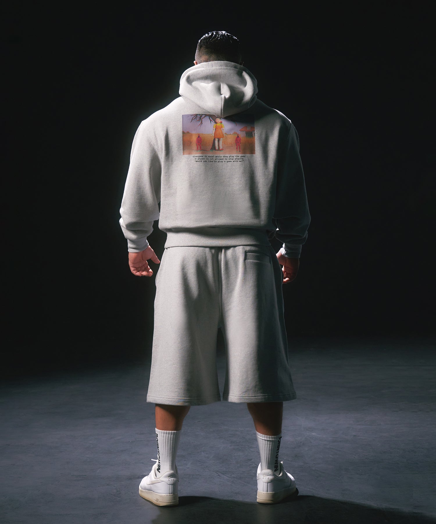 SQUID GAME CHARACTER HOODIE [MELANGE GREY]