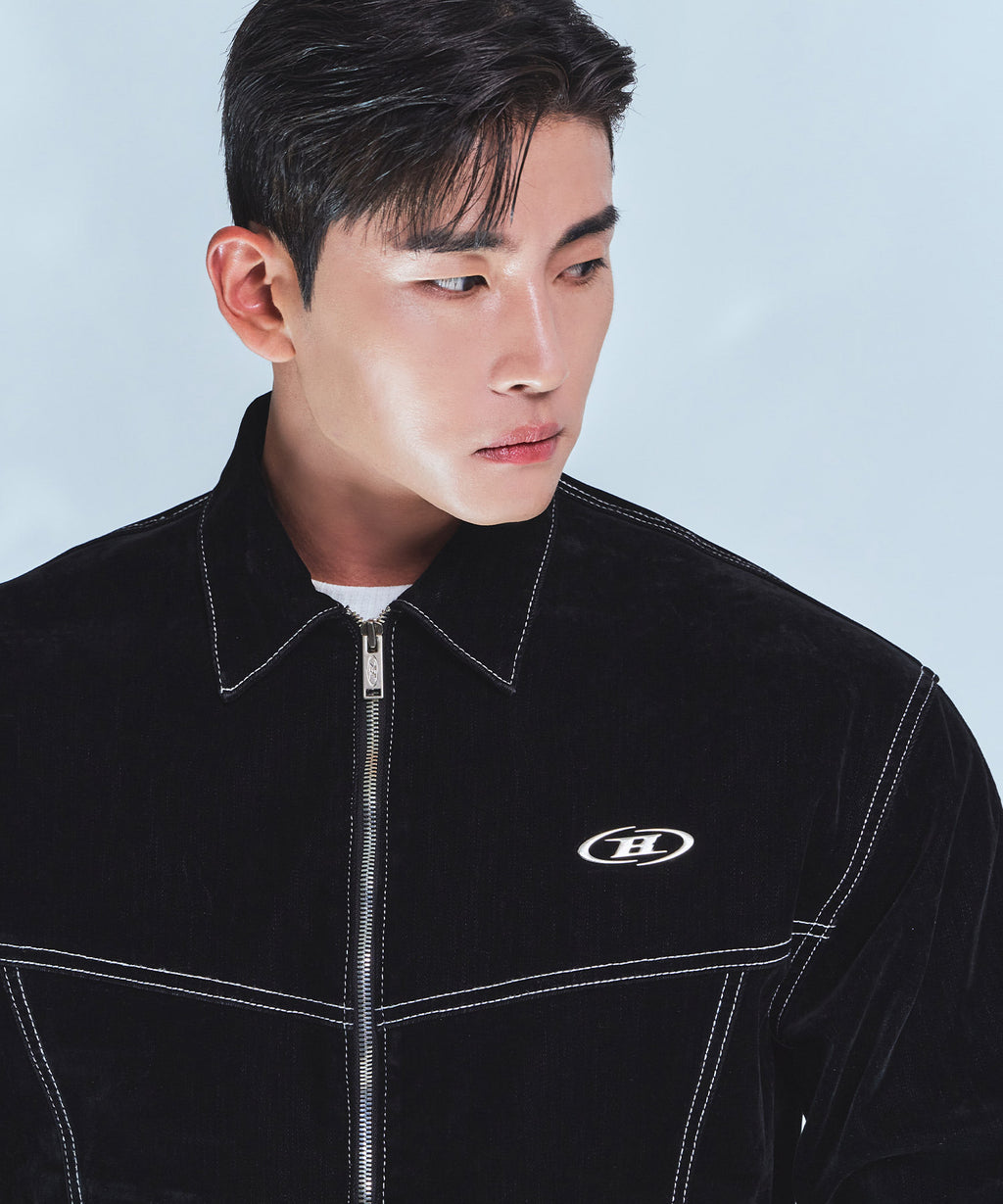 VELVET DENIM TRUCKER JACKET