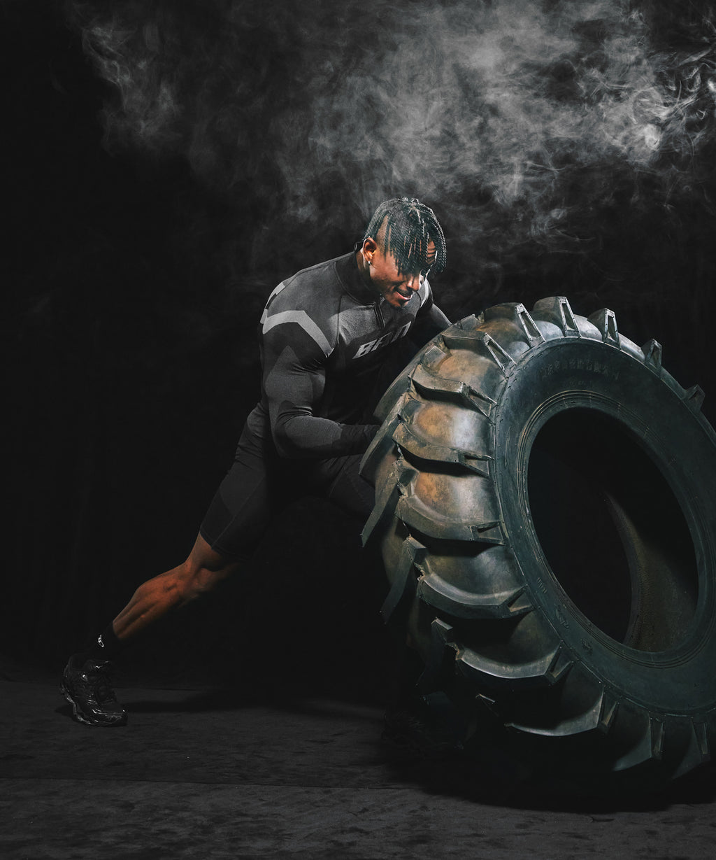 BRN ECLIPSE SEAMLESS HALF ZIP UP LONG SLEEVE [BLACK]