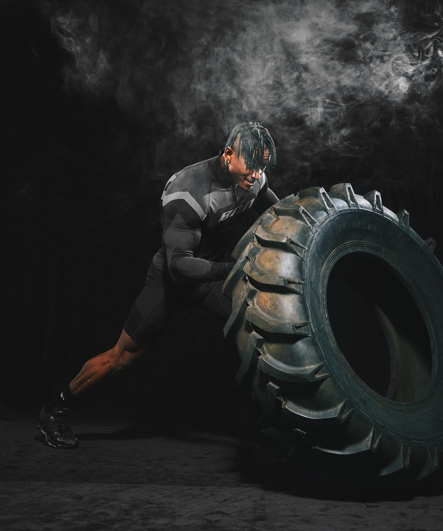 BRN ECLIPSE SEAMLESS HALF ZIP UP LONG SLEEVE [BLACK]