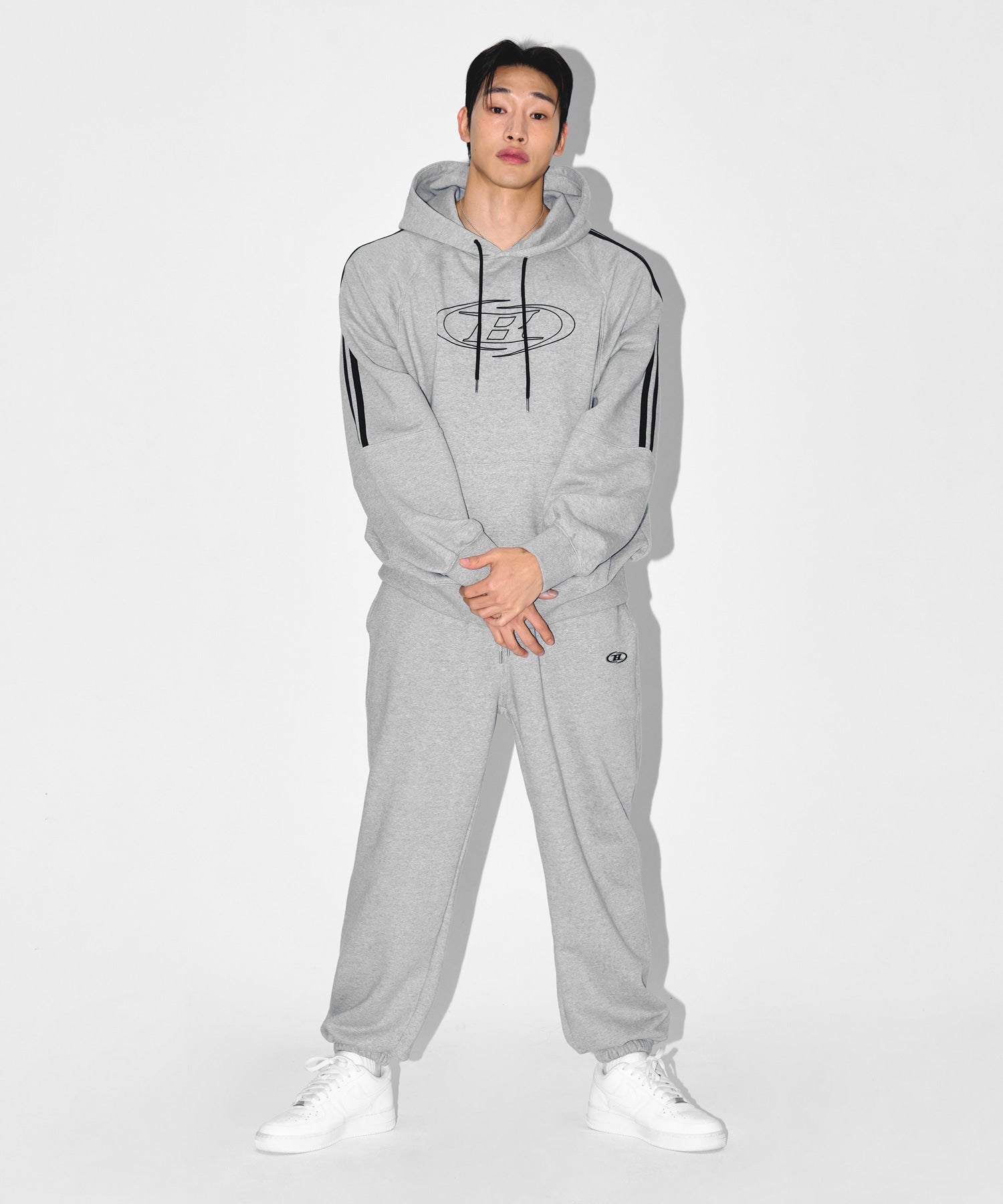 CHROME B JOGGER PANTS [MELANGE GREY]