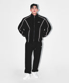 CHROME B FLEECE JACKET [BLACK]