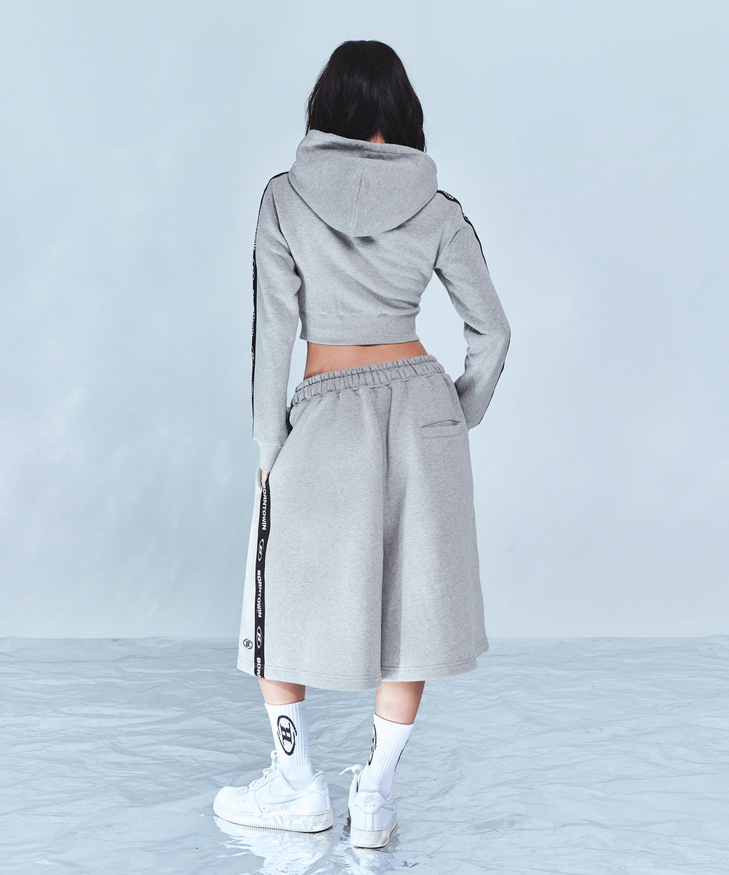 CHROME B BLACK LINE HALF PANTS LONG VER