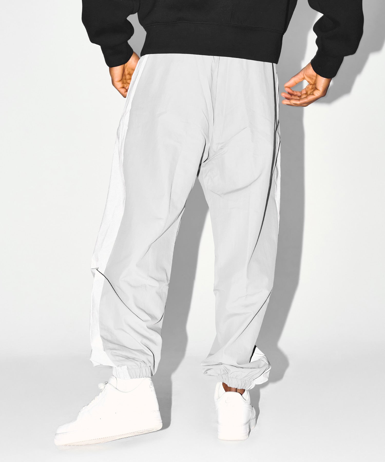 CHROME NYLON BLOCK PANTS [GRAY] Secondary image