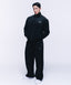 SUEDE SILVER LINE JERSEY WIDE PANTS [BLACK]