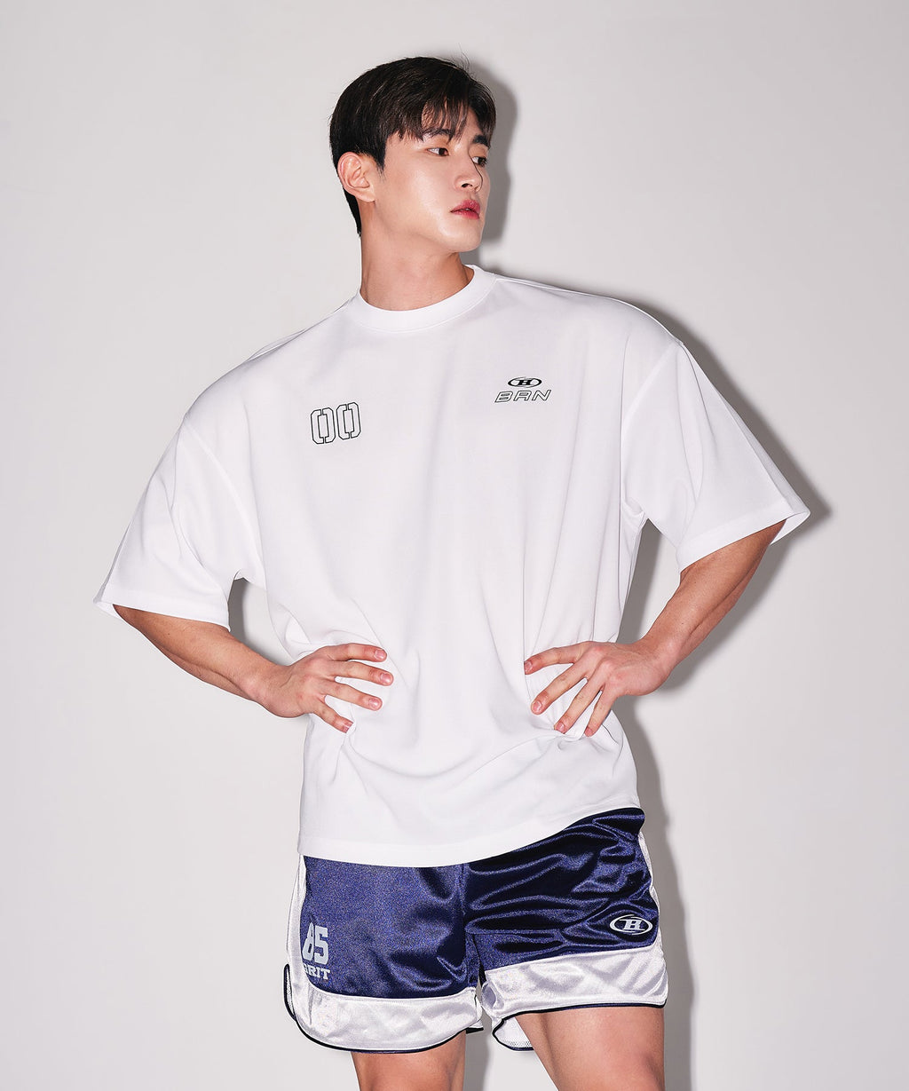 BRN NUMBER TECH EXTRA FIT T-SHIRTS [WHITE]