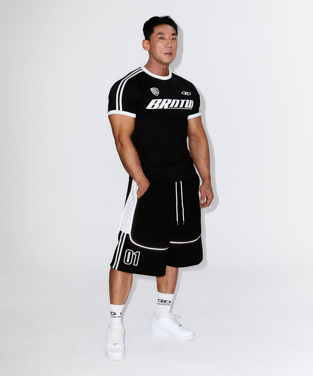 [Lee Jun-ho] WINNER REFLECTIVE BERMUDA PANTS [BLACK]