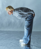 STROKE B WASHED WIDE DENIM PANTS