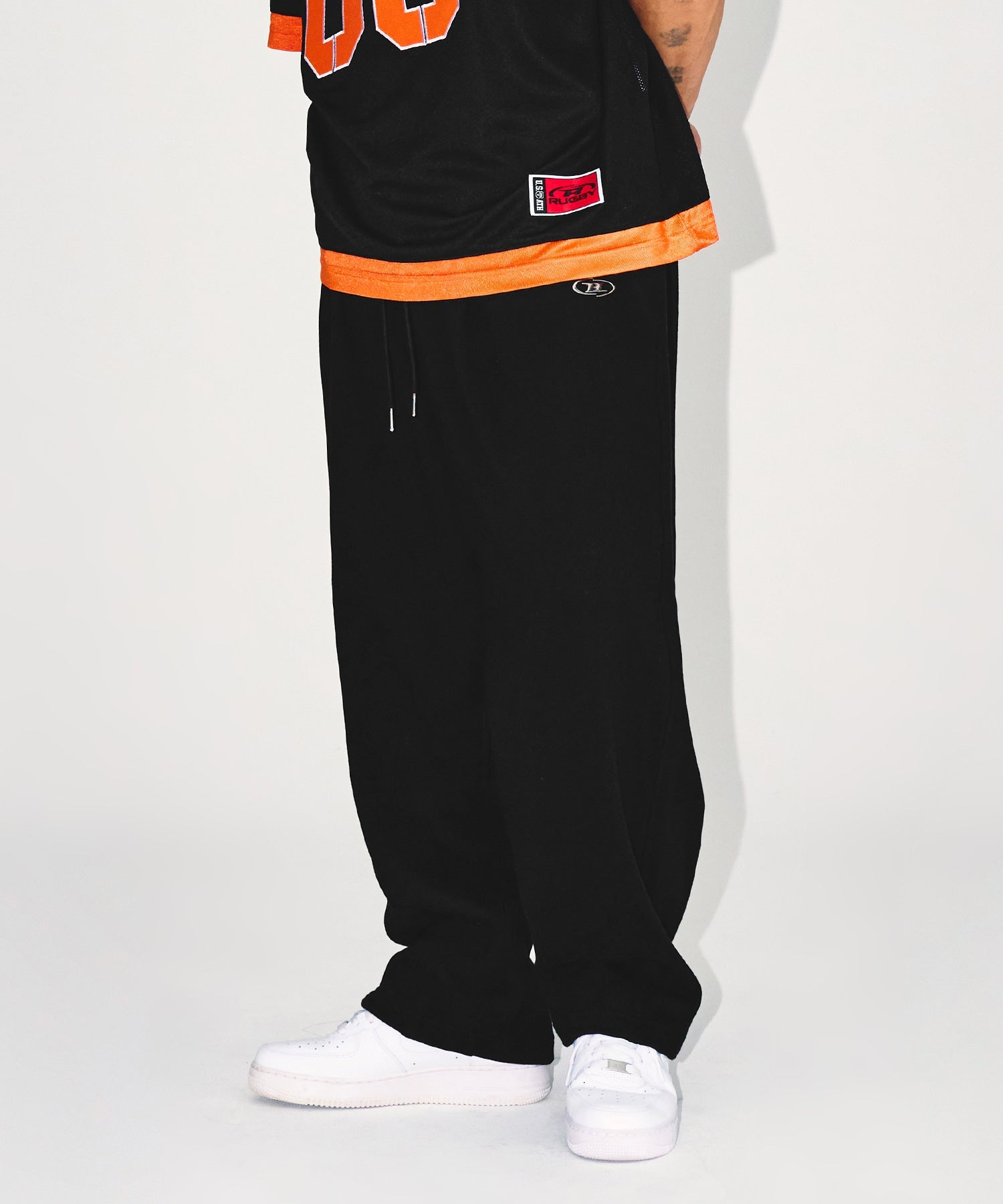 CHROME B SEMI WIDE PANTS [BLACK] Main image