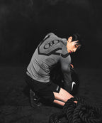 BRN ECLIPSE SEAMLESS HALF ZIP UP LONG SLEEVE [CHARCOAL]