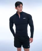 SYMBOL B MUSCLE FIT HALF ZIP-UP LONGSLEEVE