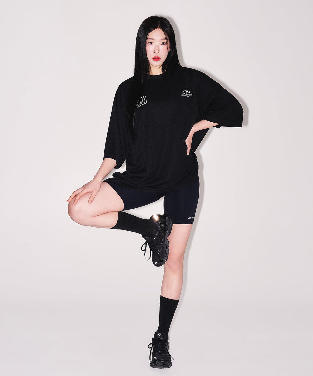 BRN NUMBER TECH EXTRA FIT T-SHIRTS [BLACK]