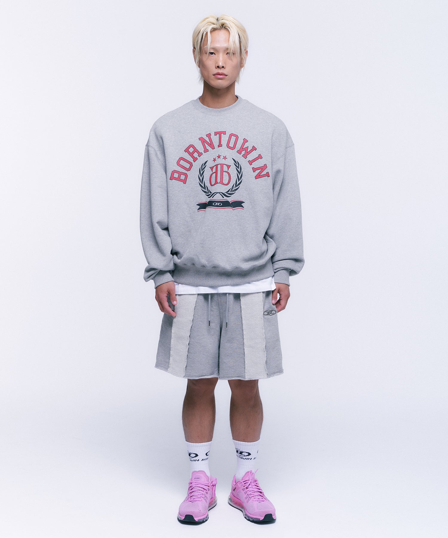 DOUBLE B EMBLEM SWEATSHIRTS [MELANGE GREY] Secondary image