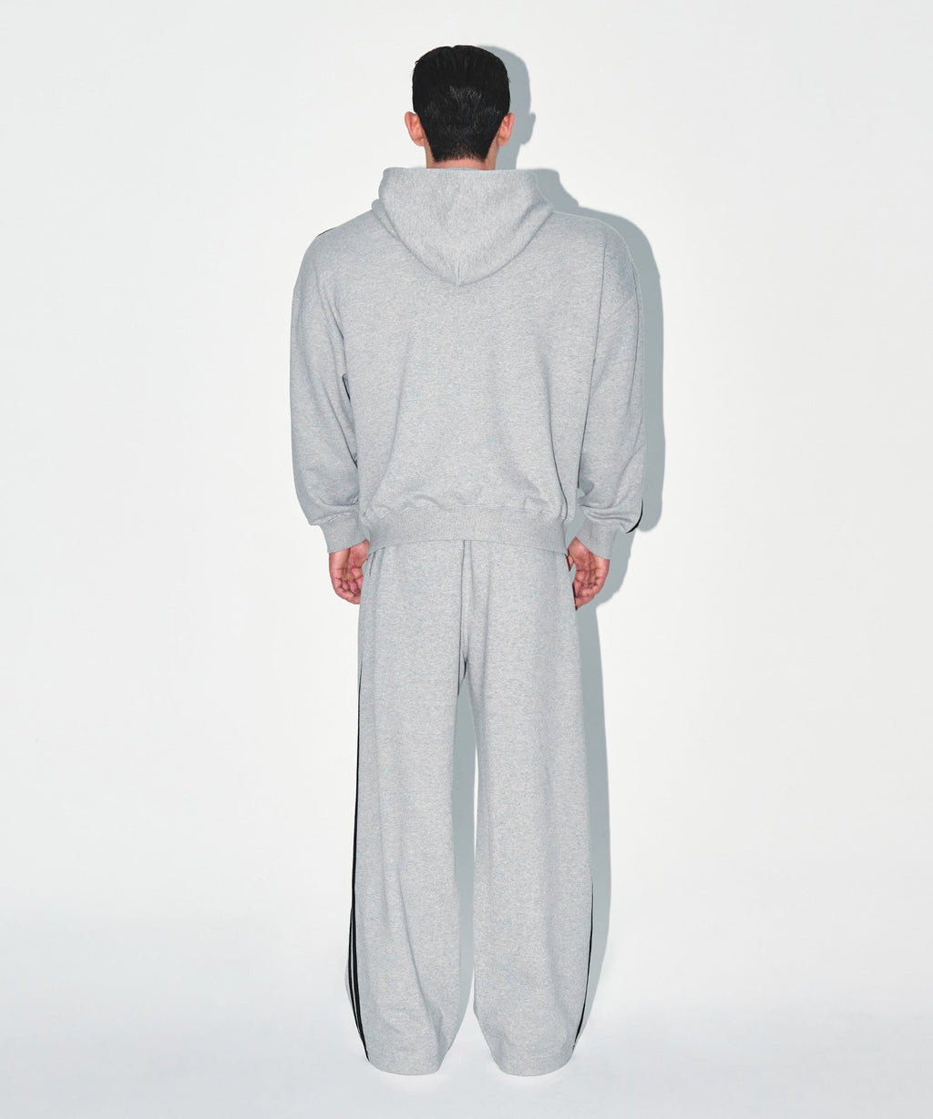 CHROME B TRACK LINE SEMI WIDE PANTS [MELANGE GREY]