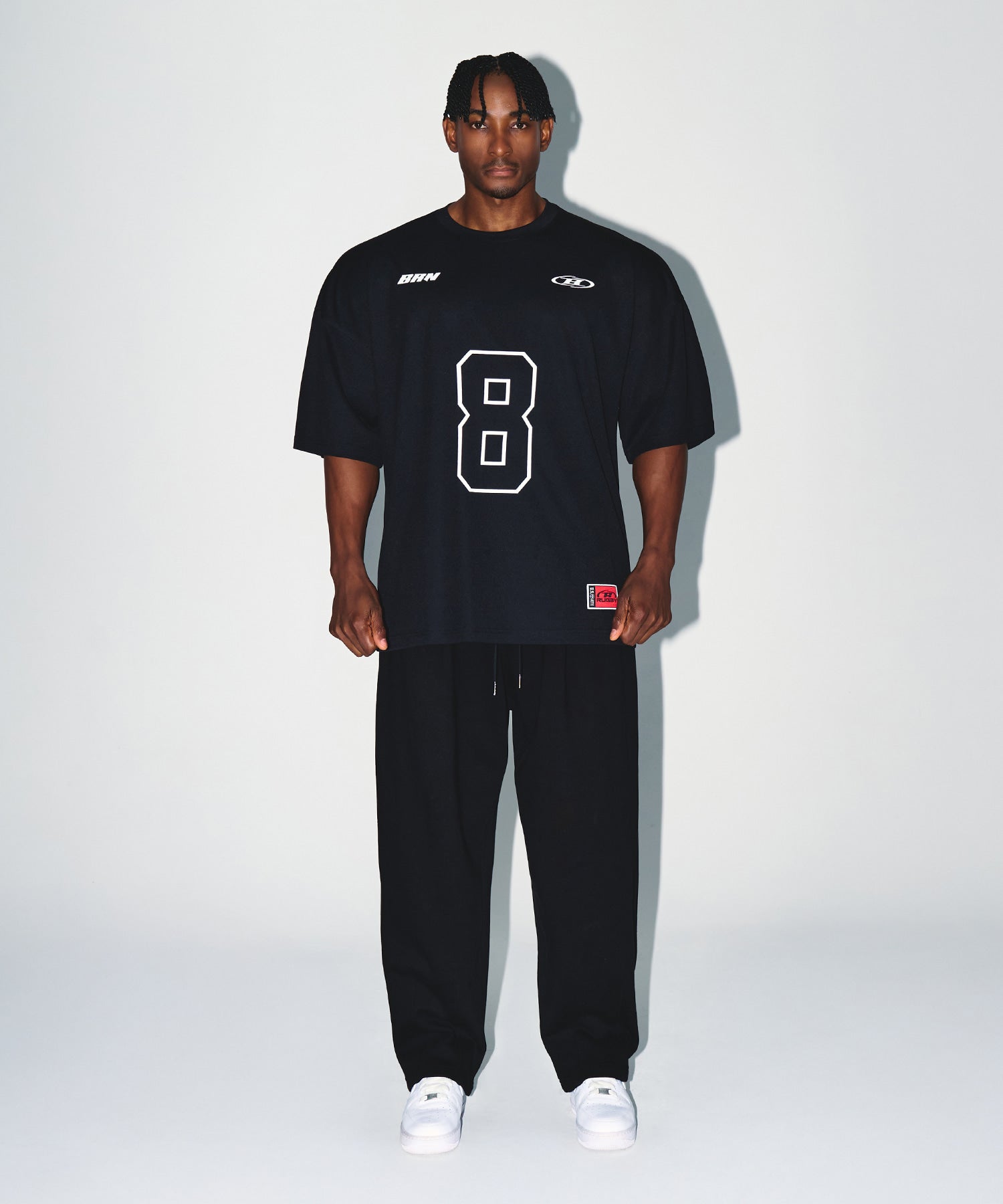 BRN COOL MESH EXTRA FIT T-SHIRTS [BLACK] Main image