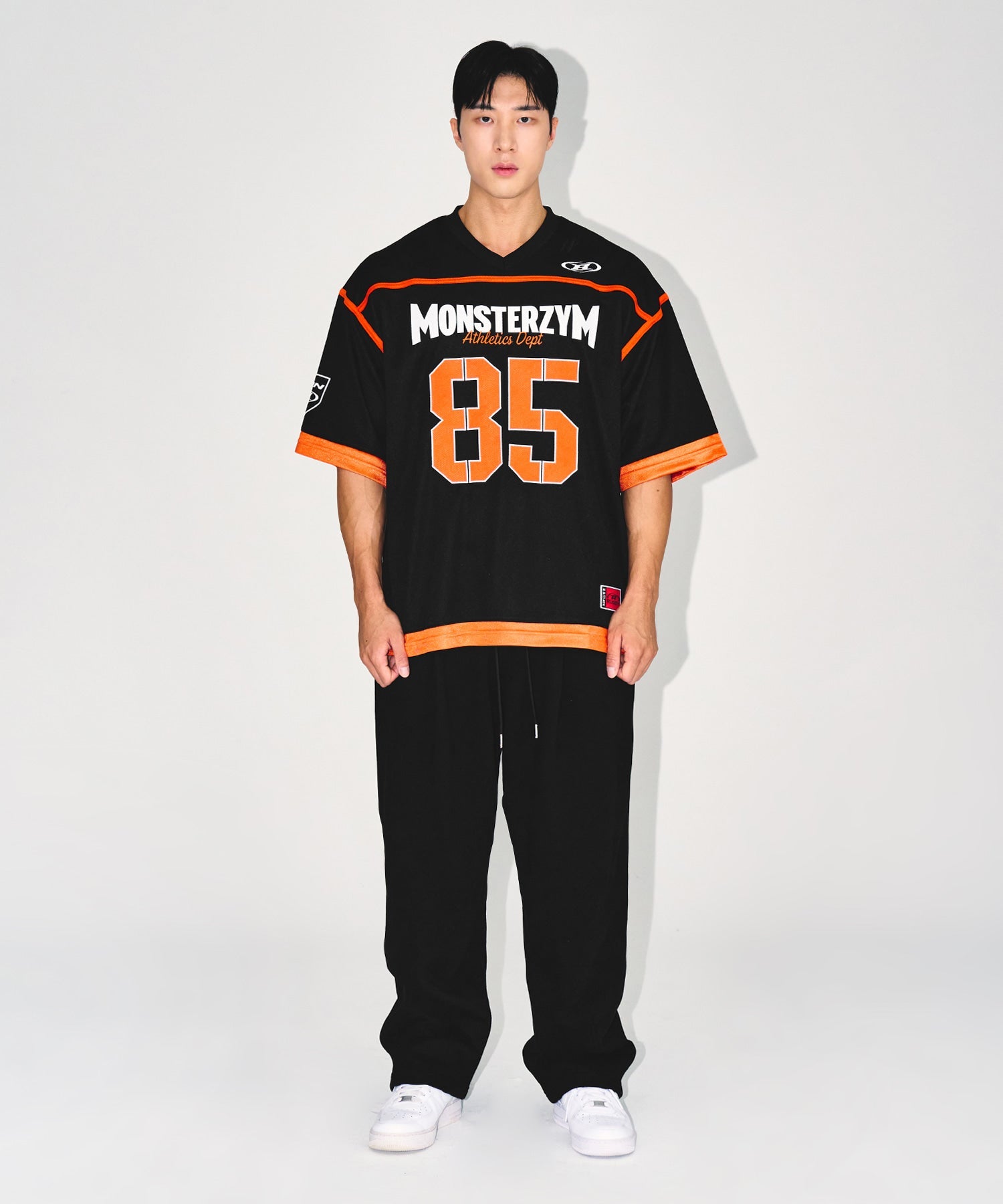 CHROME B SEMI WIDE PANTS [BLACK] Secondary image