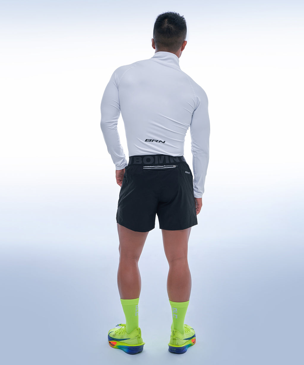 SYMBOL B MUSCLE FIT HALF ZIP-UP LONGSLEEVE