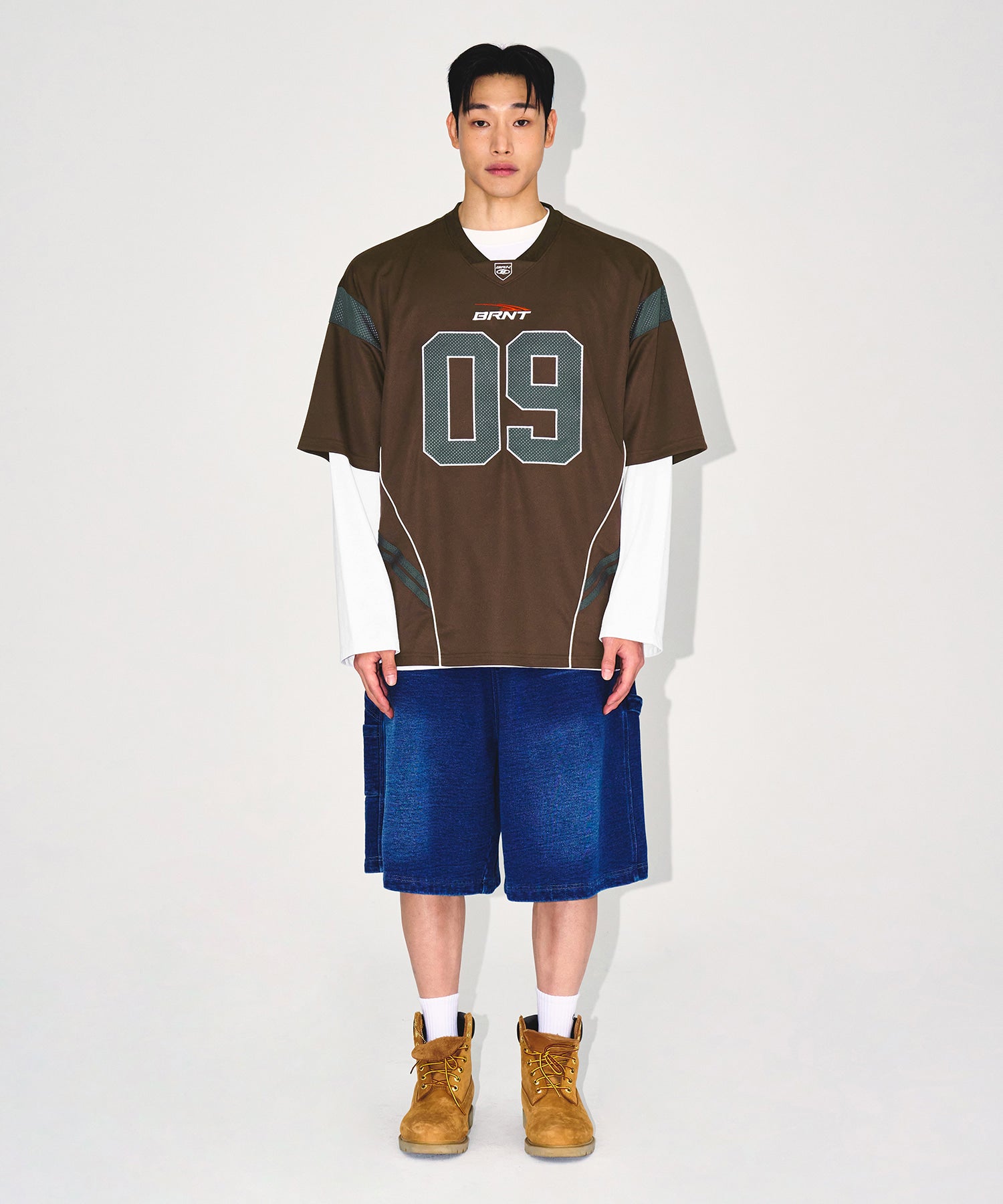 [EXCLUSIVE] 09 APPLIQUE RUGBY JERSEY T-SHIRTS [BROWN] Secondary image