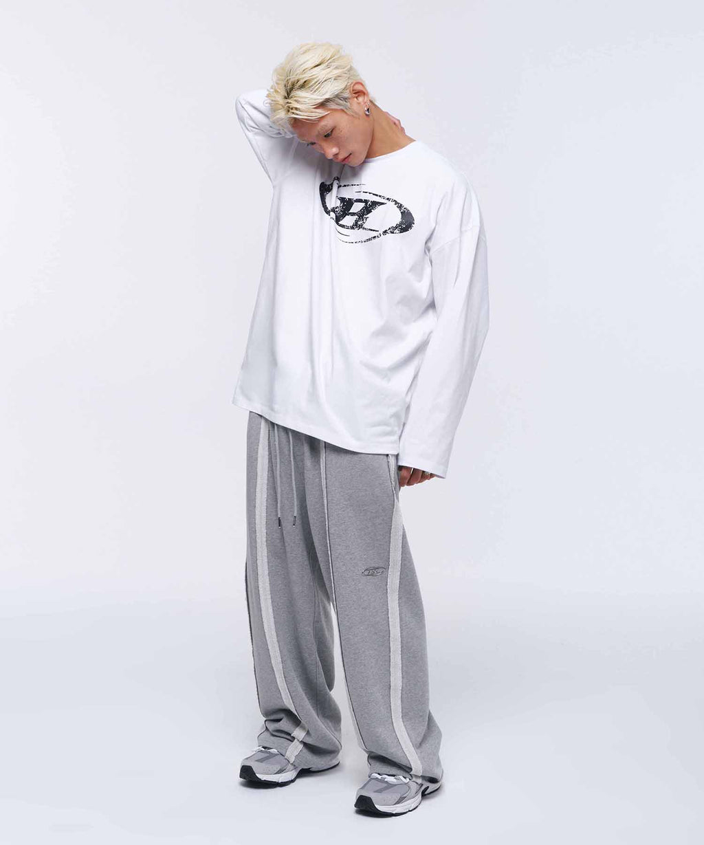 CRACK B SYMBOL LONGSLEEVE [WHITE]