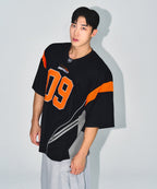 09 APPLIQUE RUGBY JERSEY T-SHIRTS [BLACK]