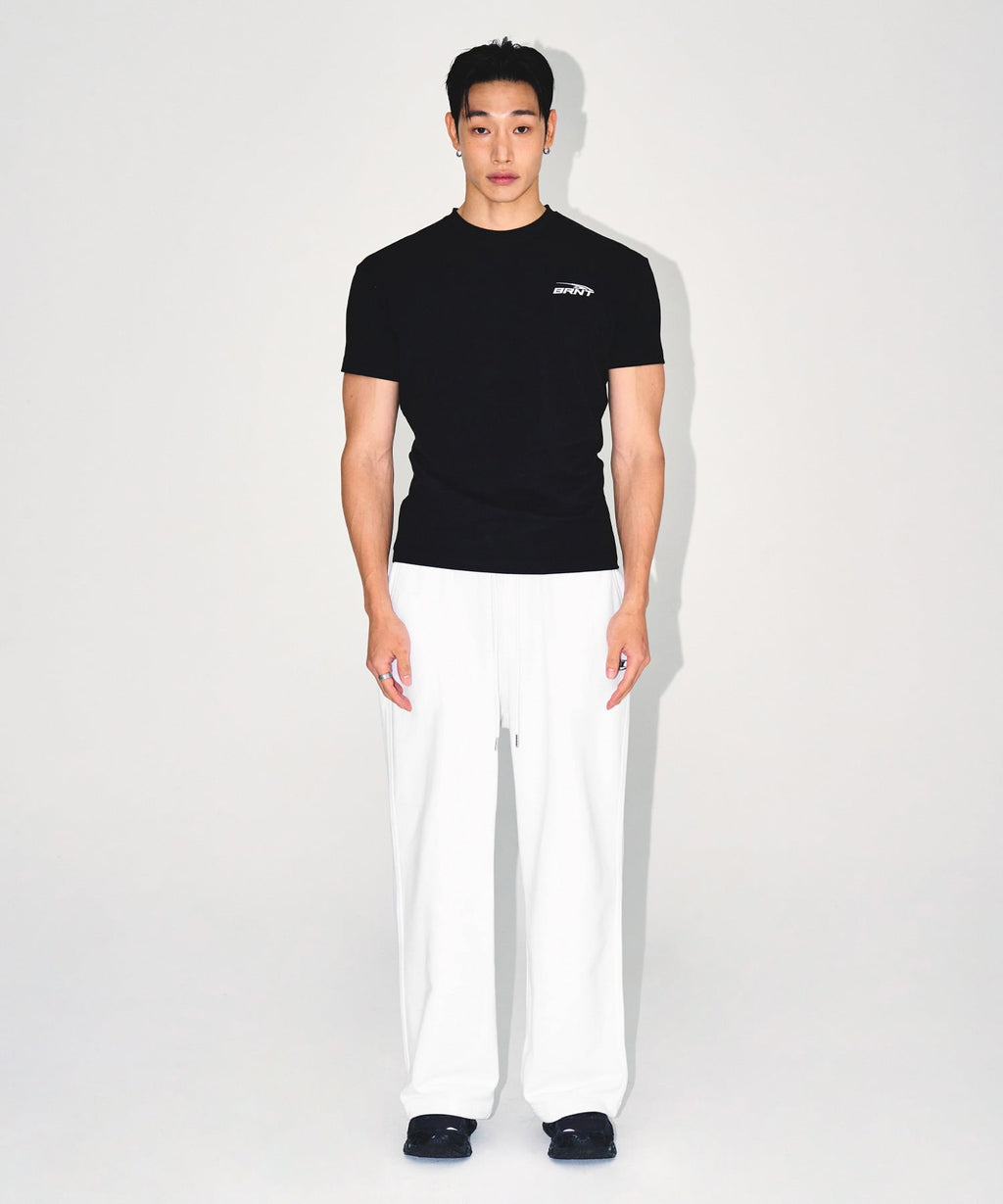 CHROME B SEMI WIDE PANTS [WHITE]
