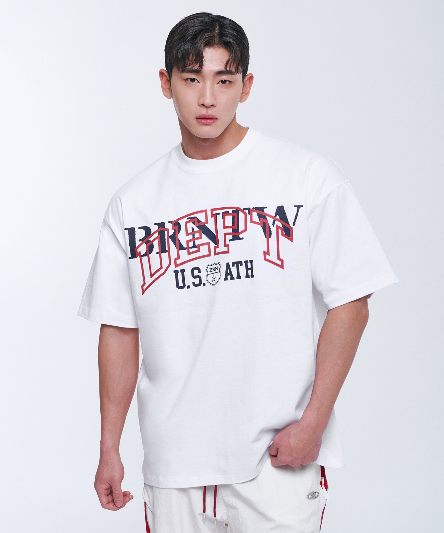 DEPT BACK CUTTING SEMI OVER FIT T-SHIRTS [WHITE] Main image