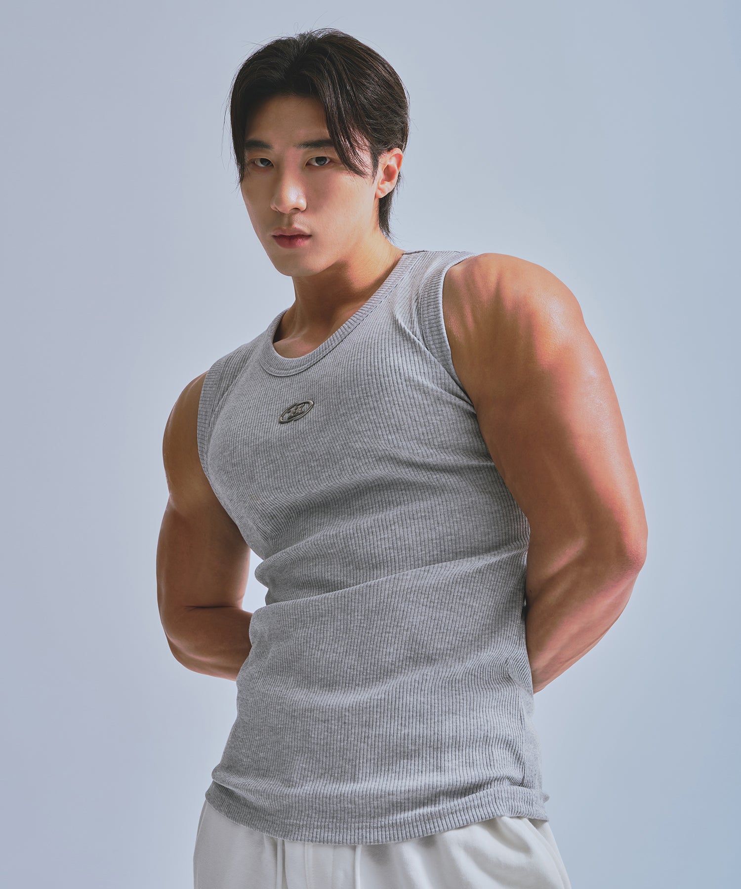 B-SYMBOL LOGO SLEEVELESS_NON MESH VER [MELANGE GREY] Secondary image